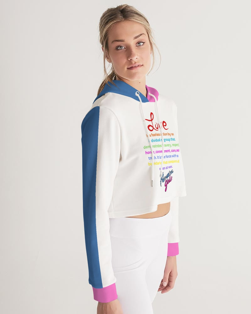LOVE IS Ladies Cropped Hoodie
