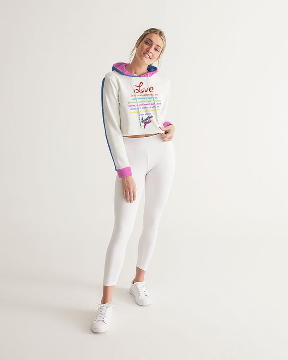 LOVE IS Ladies Cropped Hoodie