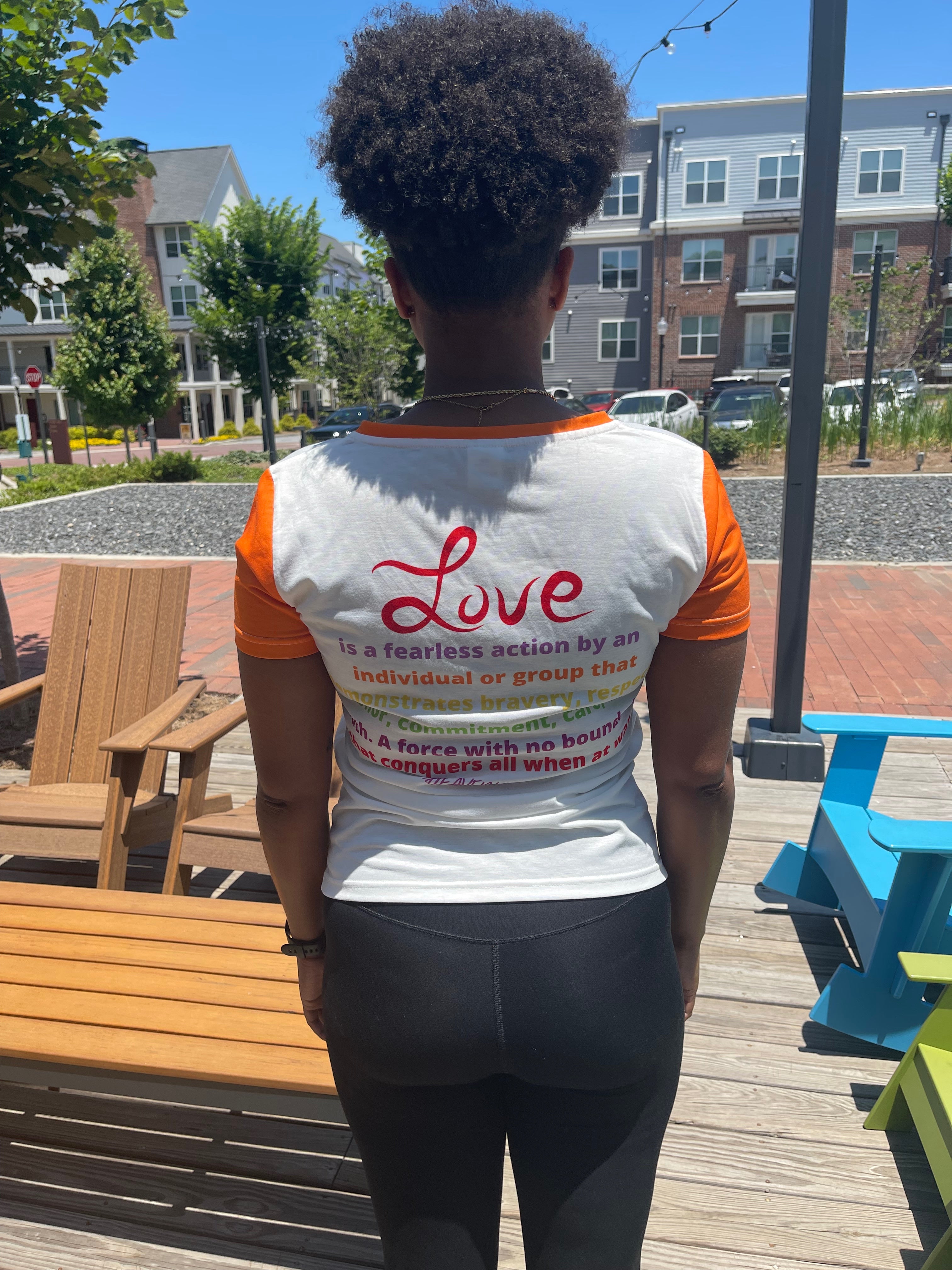 LOVE IS Ladies V-Neck Tee