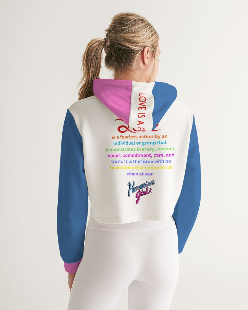 LOVE IS Ladies Cropped Hoodie