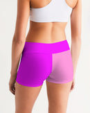 Pink Pink Ladies Mid-Rise Yoga Shorts-5