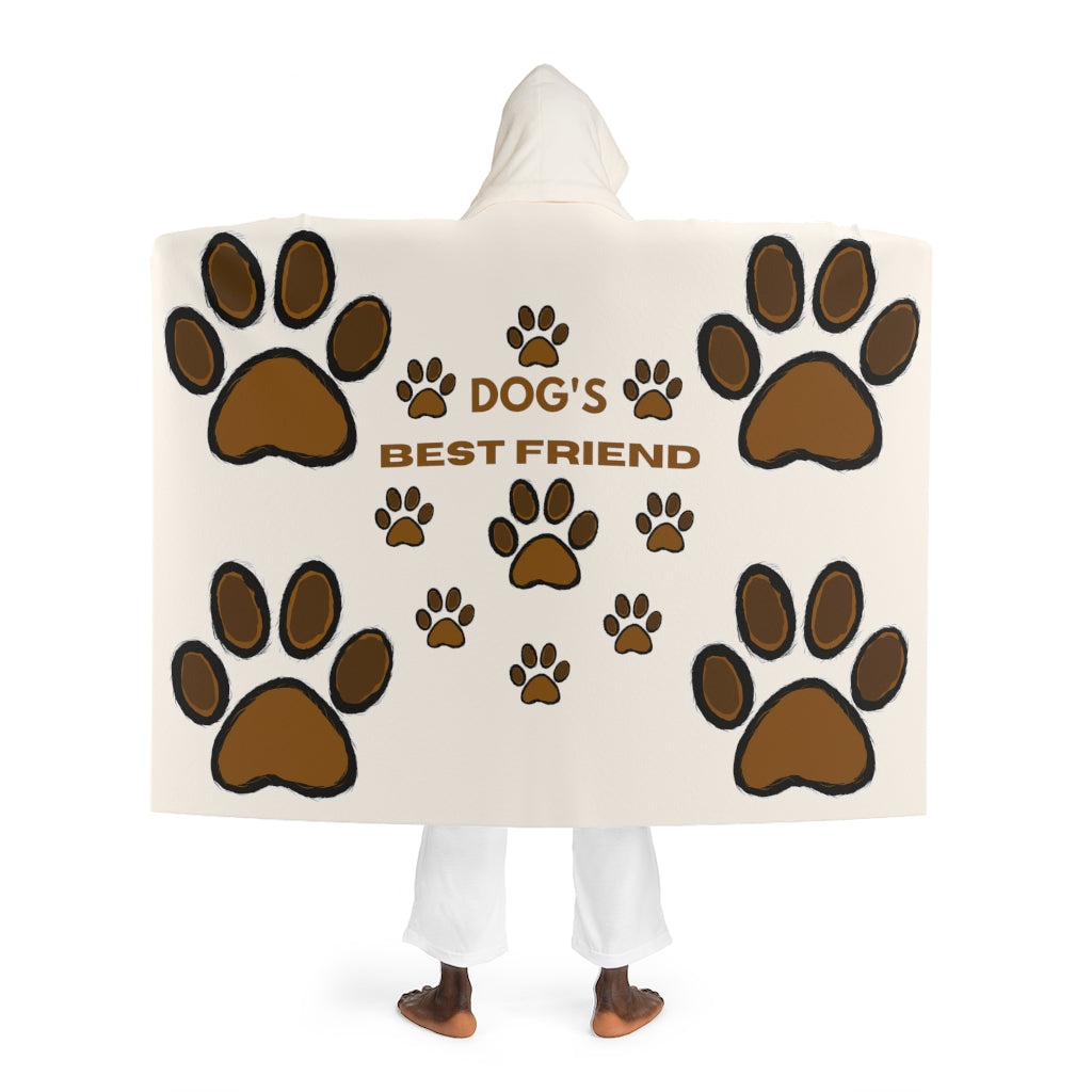 Dog's Best Friend Hooded Sherpa Fleece Blanket