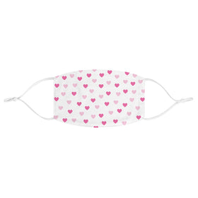 Pink Hearts Fabric Face Mask - 0