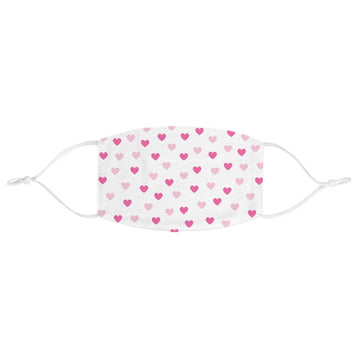 Pink Hearts Fabric Face Mask - 0