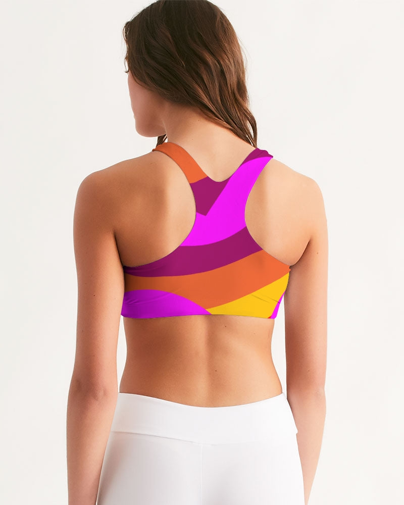 Bright Swirl Seamless Sports Bra - 0