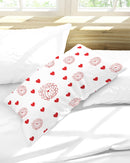 Valentine's Red Hearts and Roses King Pillow Case-1