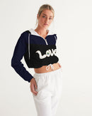 Love Is The Greatest Religion Cropped Ladies Windbreaker-5