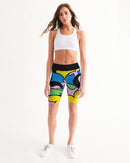 Color Wind Ladies Mid-Rise Bike Shorts-4