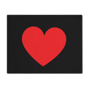 Big Red Heart Black Placemat-1