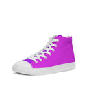 Solid Hot Pink Ladies Hightop Canvas Shoe-8
