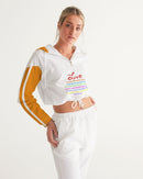 LOVE IS Ladies Cropped Windbreaker-5