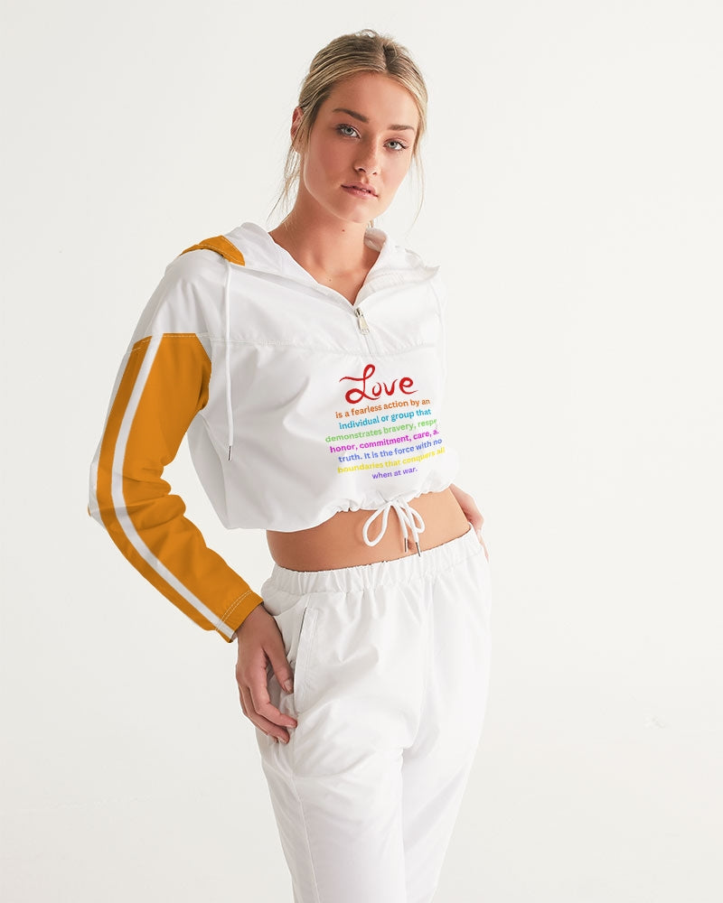 LOVE IS Ladies Cropped Windbreaker