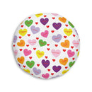 Sweet Tart Hearts Tufted Round Floor Pillow-3