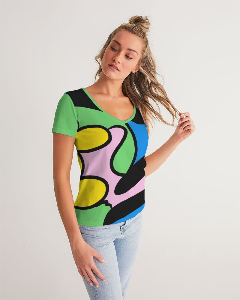 Color Wind Ladies V-Neck Tee