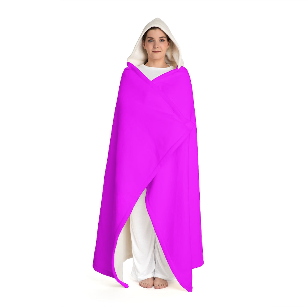 Hot Pink Hooded Sherpa Fleece Blanket