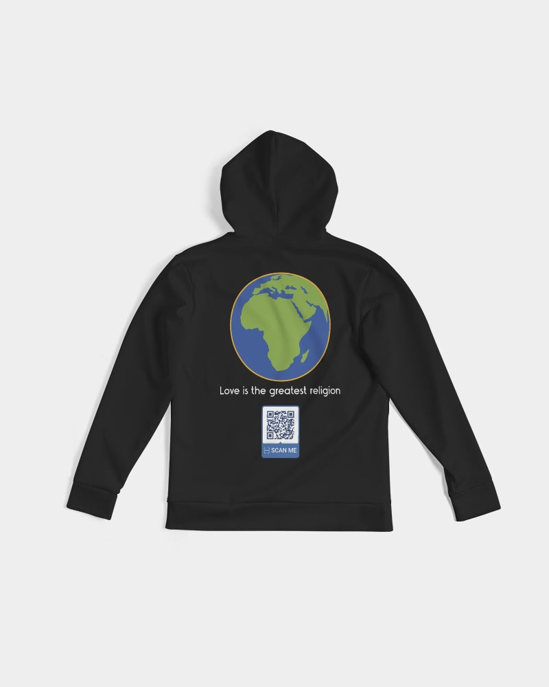 Love Is The Greatest Religion Men's Hoodie (QR CODE ON THE BACK FOR BRAND SUPPORTERS)