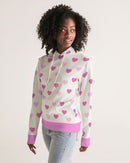 Pink Hearts Ladies Hoodie-3