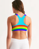 Rainbowbrite Aqua Ladies Seamless Sports Bra-2