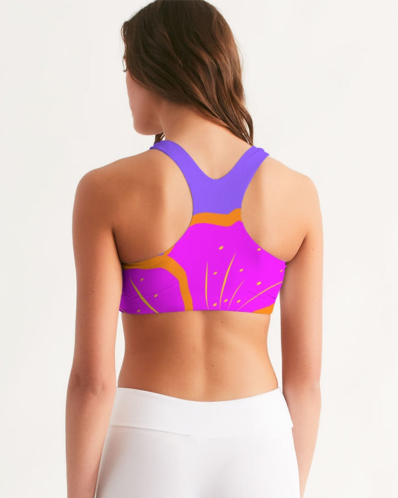 Cali Flower Ladies Seamless Sports Bra