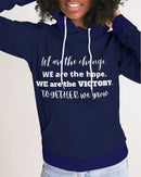 Unity and Freedom Ladies Blue Hoodie-1