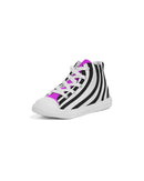 Zebra Hot Pink Girls Hightop Canvas Shoe-6
