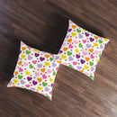 Sweet Tart Hearts Tufted Square Floor Pillow-4