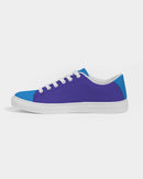 Blue Turqu Ladies Faux-Leather Sneakers-7