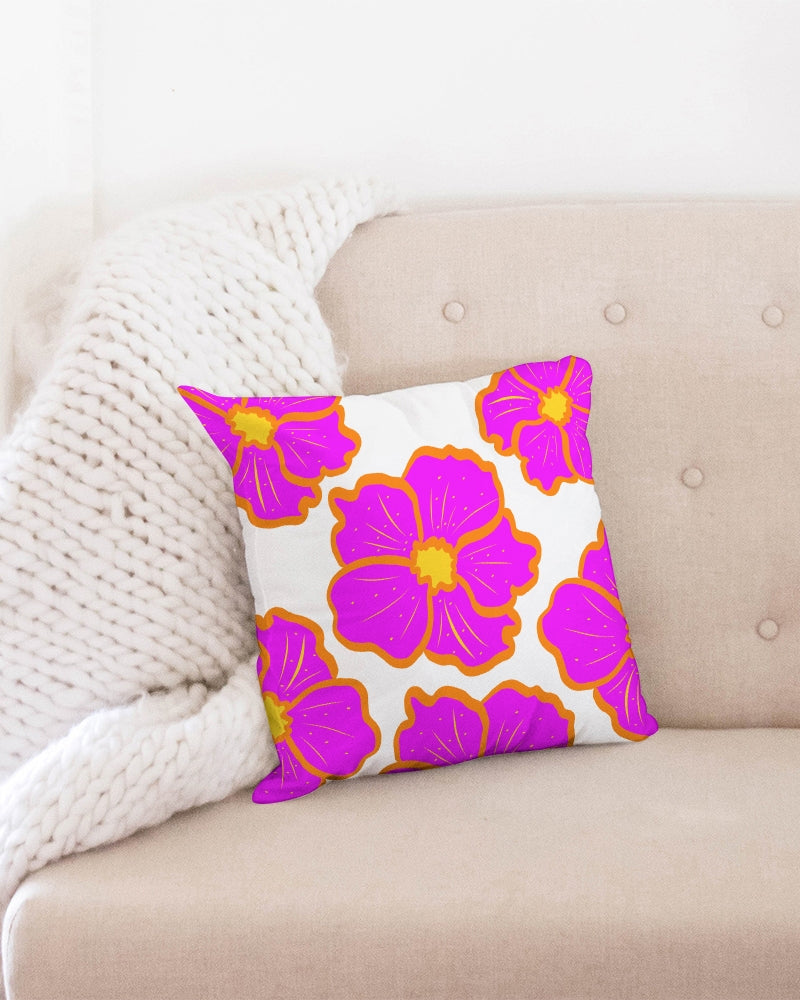 Cali Flower 16x16 Throw Pillow Case