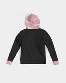 Peach Tulip Ladies Black Hoodie-8