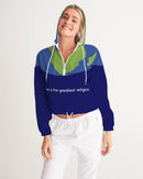 Love Is The Greatest Religion Ladies Cropped Windbreaker-7