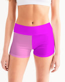 Pink Pink Ladies Mid-Rise Yoga Shorts-1