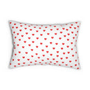 Red Hearts Spun Polyester Lumbar Pillow-4
