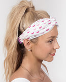 Pink Hearts Twist Knot Headband Set-6