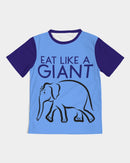 EAT LIKE A GIANT (BLUE) BOYS TEE SHIRT-1
