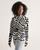 Zebra Print Ladies Hoodie-5