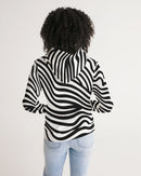 Zebra Print Ladies Hoodie-3