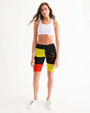 Don't Forget To Stretch Ladies Mid-Rise Bike Shorts-3