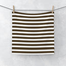 Black/White Stripe Face Towel-2
