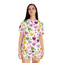 Sweet Tart Hearts Ladies Short Pajama Set-32