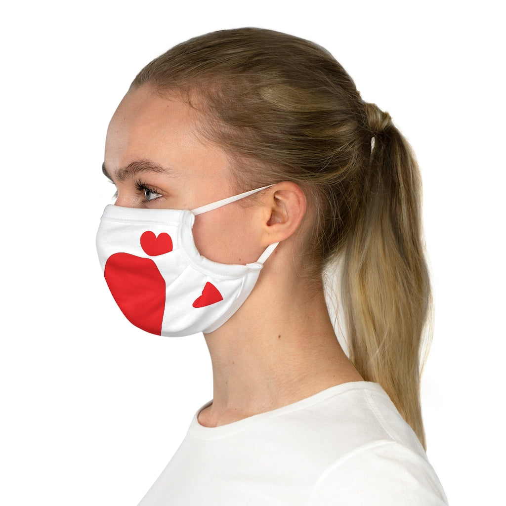 Valentine's Red Hearts Cotton Face Mask - 0