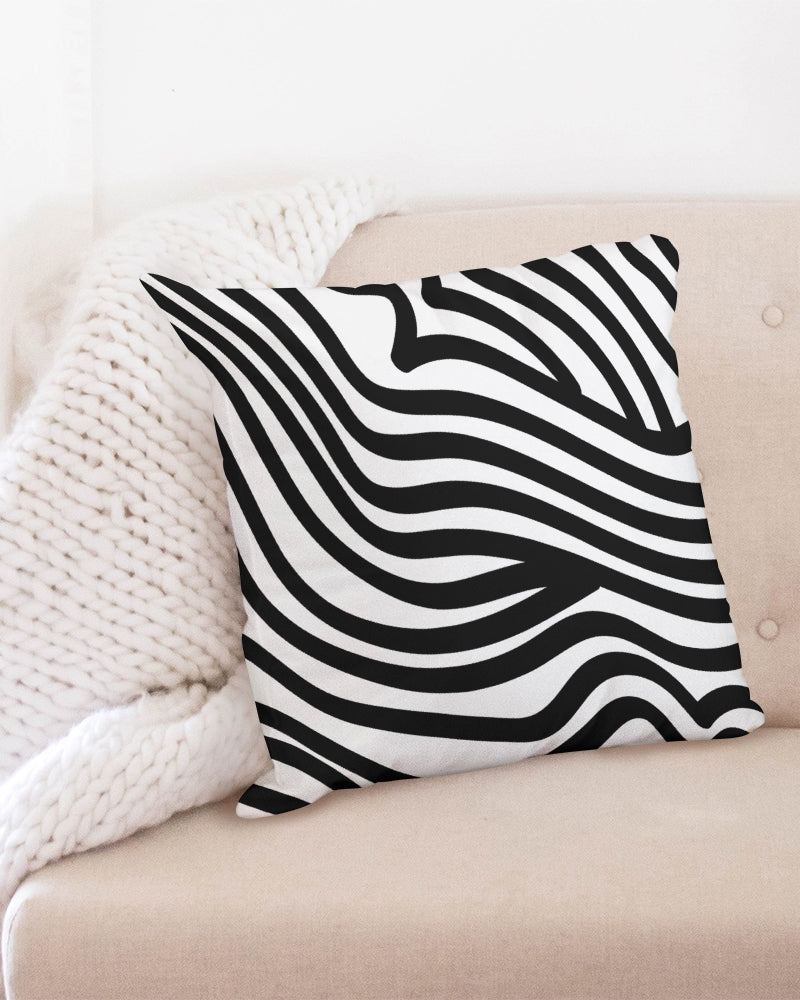 Zebra Print Throw Pillow Case (20x20) - 0