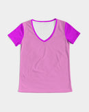 Pink Pink Ladies V-Neck Tee-7