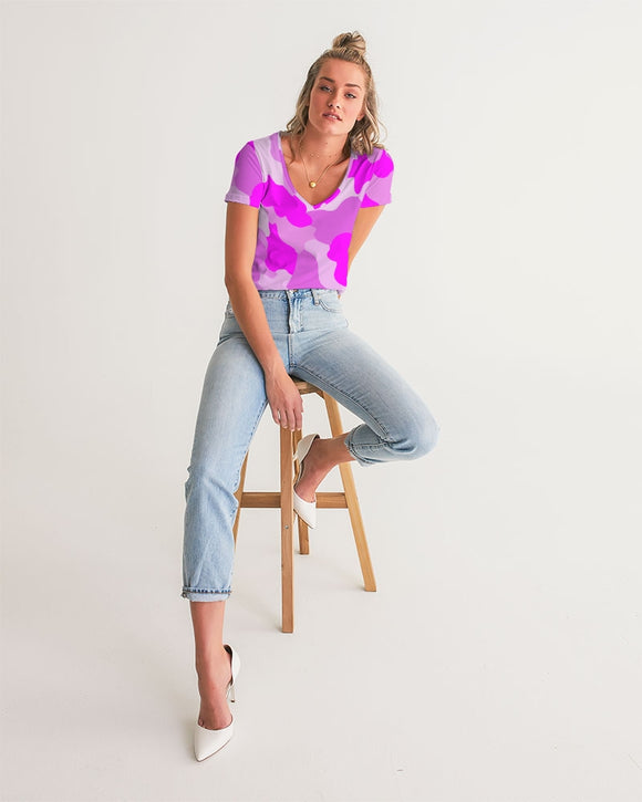 Pink Fusion Ladies V-Neck Tee