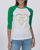 Don't Eat Animals Ladies Baseball Tee-3