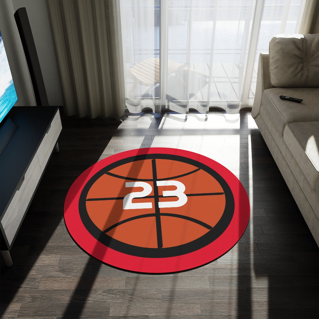 Basketball Round Rug