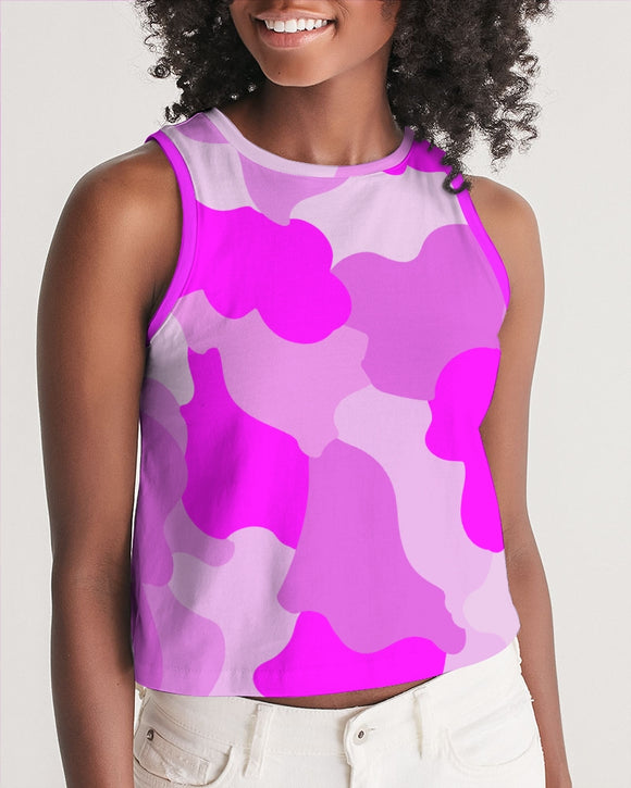 Pink Fusion Ladies Cropped Tank