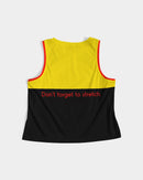 Don't Forget To Stretch Ladies Cropped Tank-8