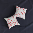 Valentine's Red Hearts 12x12 Square Pillow - White Back-4