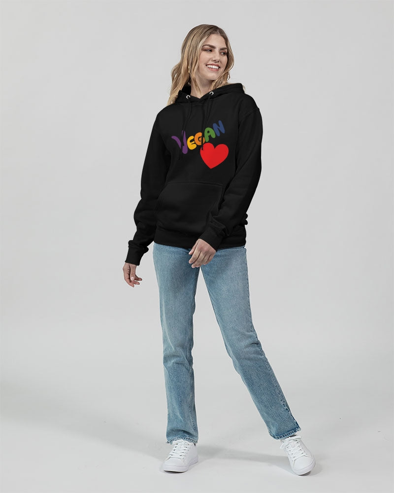 Vegan Heart Ladies Hoodie