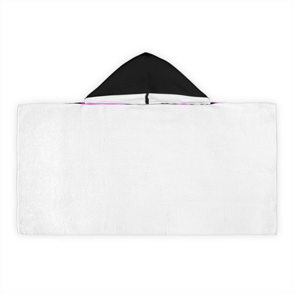 Zebra Pink Girls Hooded Towel